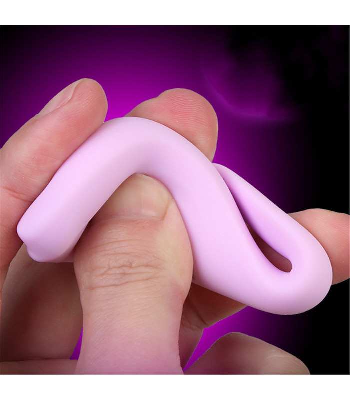 Leten Mini Finger Ring Vibrators Female Masturbator Elastic Stimulator - Pink