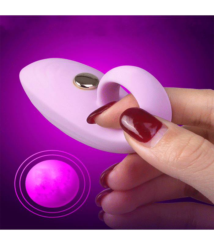 Leten Mini Finger Ring Vibrators Female Masturbator Elastic Stimulator - Pink