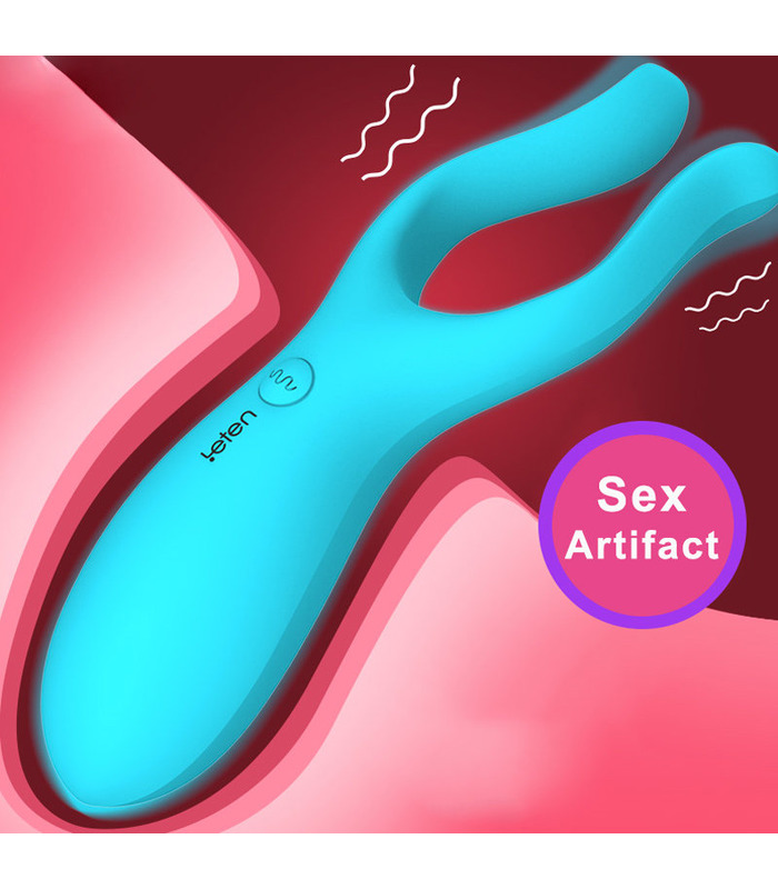 Multifunctional Vibrator Unisex Sex Toy Waterproof Adult Toys Clitoris Massager Masturbation - Blue