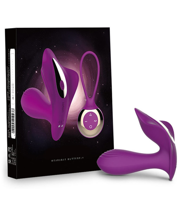 Leten Mini Manta Ray Wireless Remote Control Rechargeable Clitoral and G-Spot Vibrator - Purple