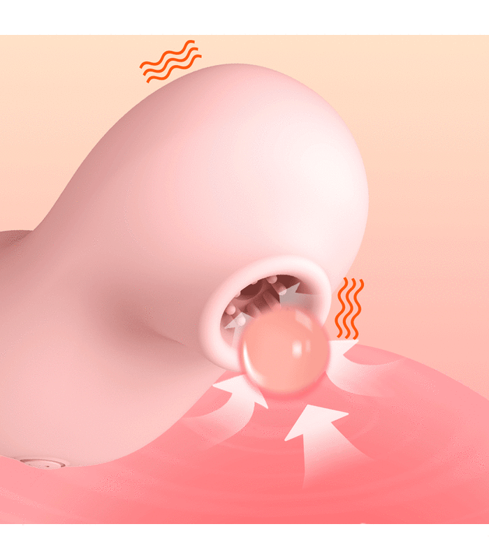 Clitoral Suction Vibrator Clit Massage Sucking Simulation Rechargeable Sex Toys for Women - Pink
