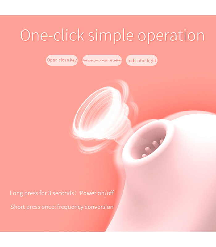 Clitoral Suction Vibrator Clit Massage Sucking Simulation Rechargeable Sex Toys for Women - Pink