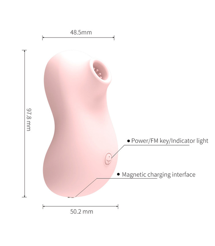 Clitoral Suction Vibrator Clit Massage Sucking Simulation Rechargeable Sex Toys for Women - Pink