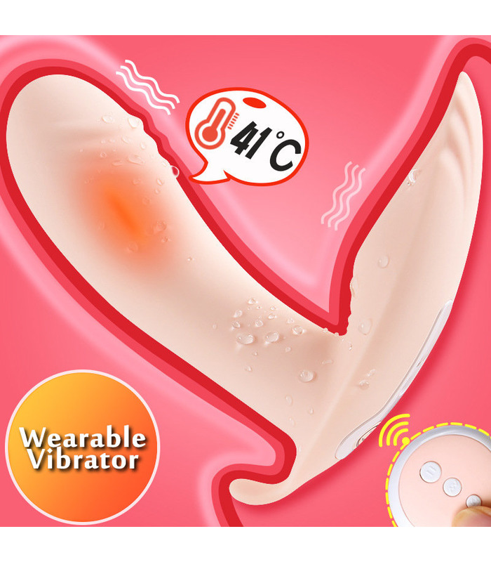 Jeusn Unsichtbar Tragbare Drahtlose Fernbedienung Vibrator Intelligente Aufwärmen - Nude