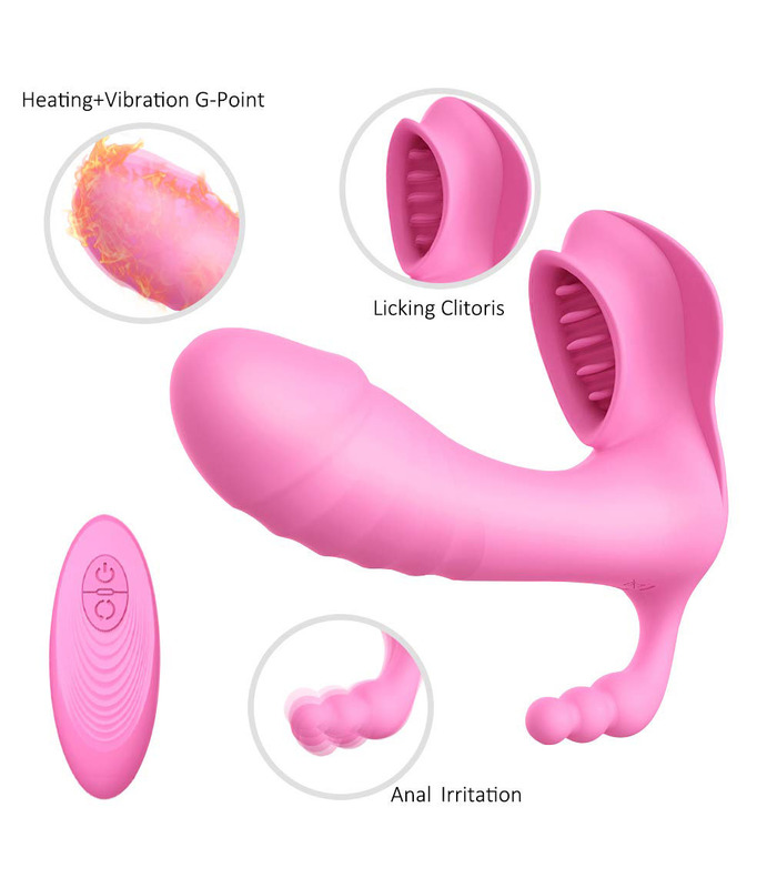 Remote Control Vibrator Clit Massage G Spot Penetration Smart Heating Sex Toys for Women - Pink