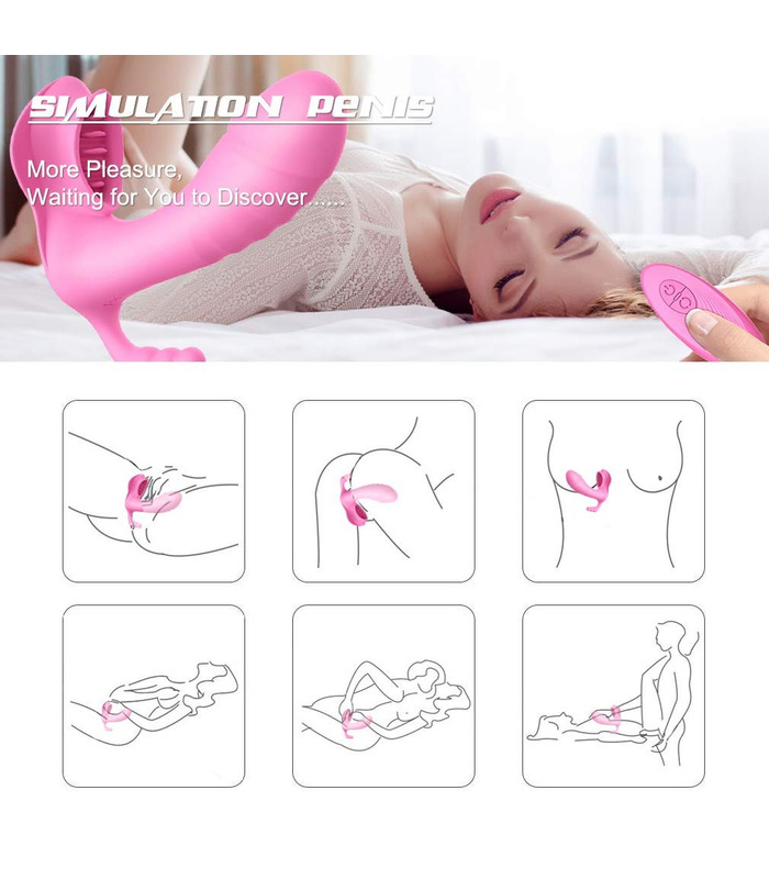 Remote Control Vibrator-Clit Massage-G-Punkt-Durchdringen-Intelligente Heizungs-Sex-Spielzeug für Frauen - Pink