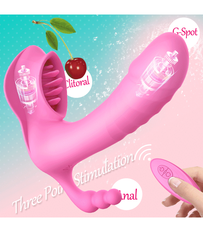 Remote Control Vibrator-Clit Massage-G-Punkt-Durchdringen-Intelligente Heizungs-Sex-Spielzeug für Frauen - Pink