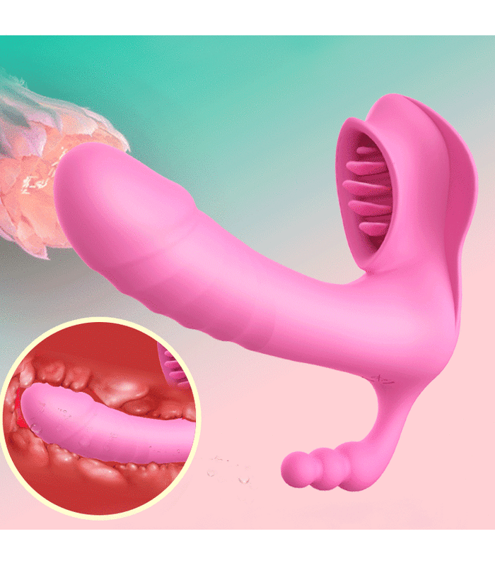 Remote Control Vibrator-Clit Massage-G-Punkt-Durchdringen-Intelligente Heizungs-Sex-Spielzeug für Frauen - Pink