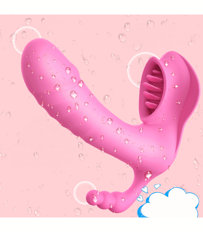 Remote Control Vibrator-Clit Massage-G-Punkt-Durchdringen-Intelligente Heizungs-Sex-Spielzeug für Frauen - Pink