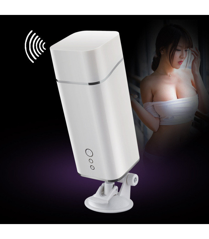 Intelligente Stimme-interaktive Stöhnen, Vibrieren Hands-free Männliche Masturbation - Weiß