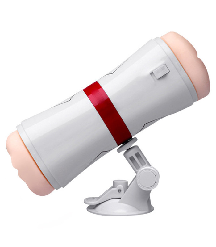 Double Ended Vibrating Male Masturbator Realistic Vagina and Anus Strong Removable Suction Cup