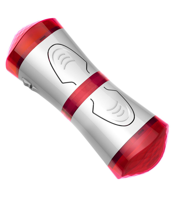 Double Ended Vibrating Male Masturbator Realistic Vagina and Anus Strong Removable Suction Cup