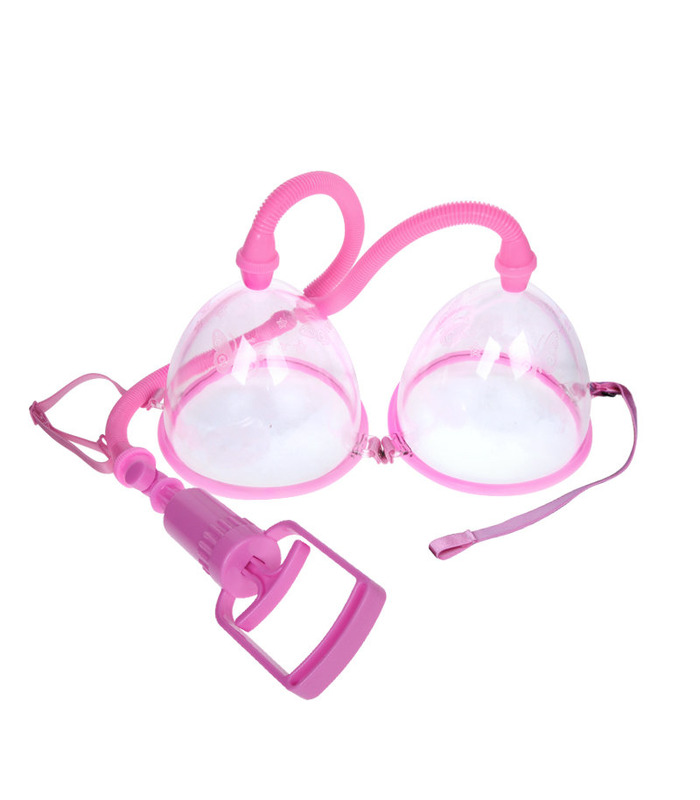 Manual Nipple Sucker Cups Breast Enlargement Pump Sex Toys Adult Games - Pink