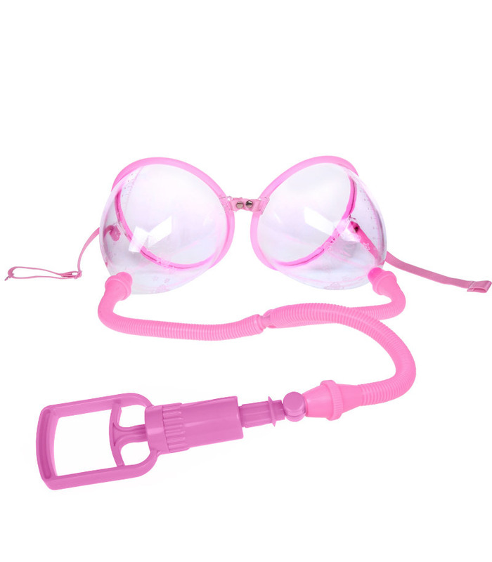 Manual Nipple Sucker Cups Breast Enlargement Pump Sex Toys Adult Games - Pink