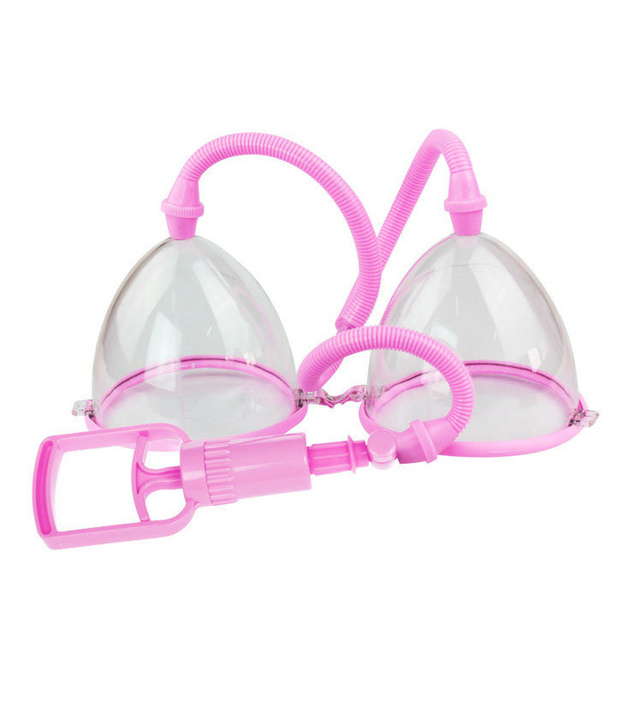 Manual Nipple Sucker Cups Breast Enlargement Pump Sex Toys Adult Games - Pink