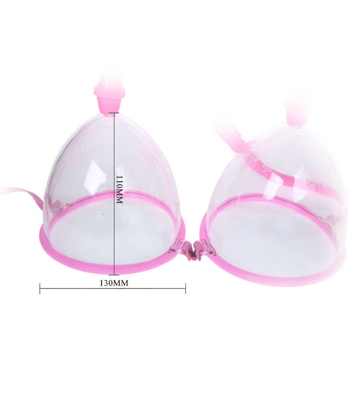 Manual Nipple Sucker Cups Breast Enlargement Pump Sex Toys Adult Games - Pink