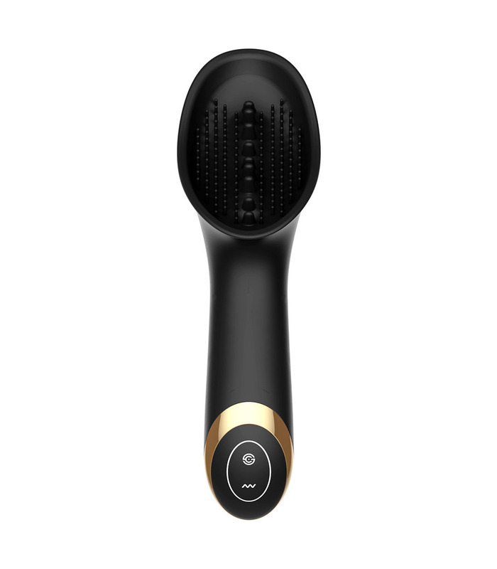 SEXTHROB Granules Tongue Lick Clitoris Vibrator - Black