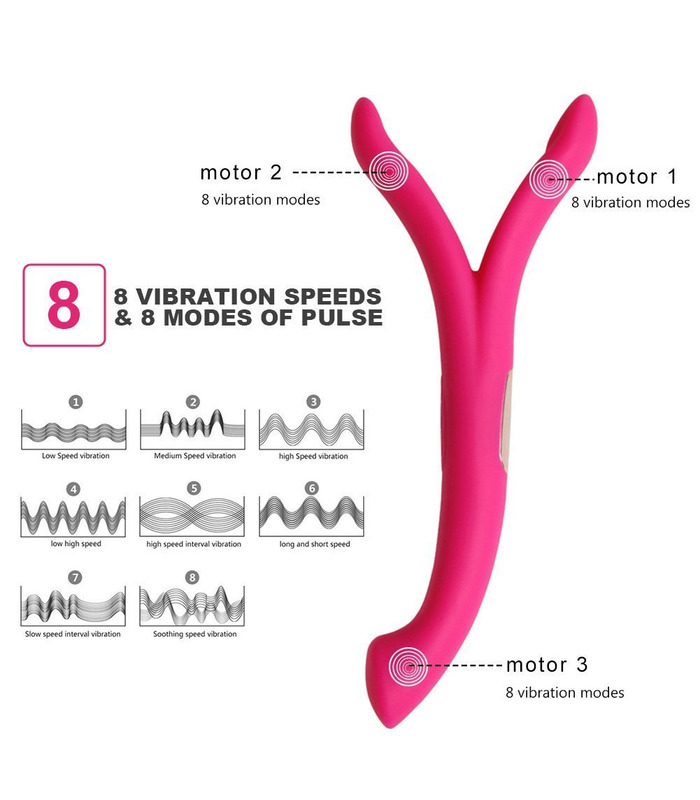 16 Modes Y-shape Vibrator Sex Toys For Women Vagina Clitoral Nipple G-spot Vibrator