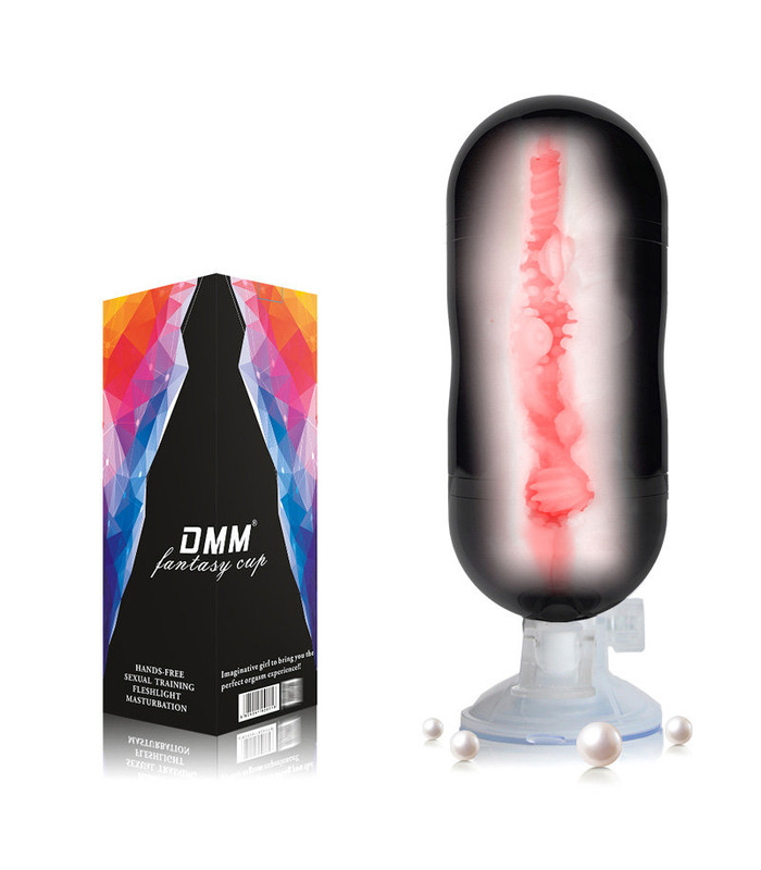 DMM 12 Frequenzen Realistische Vagina Masturbator - Schwarz