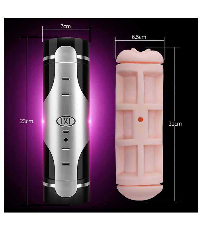Smart Vibration Wiederaufladbare Männlichen Masturbator Sexuelle Stöhnt Kopfhörer zur Verfügung, die von AiLighter - Silber