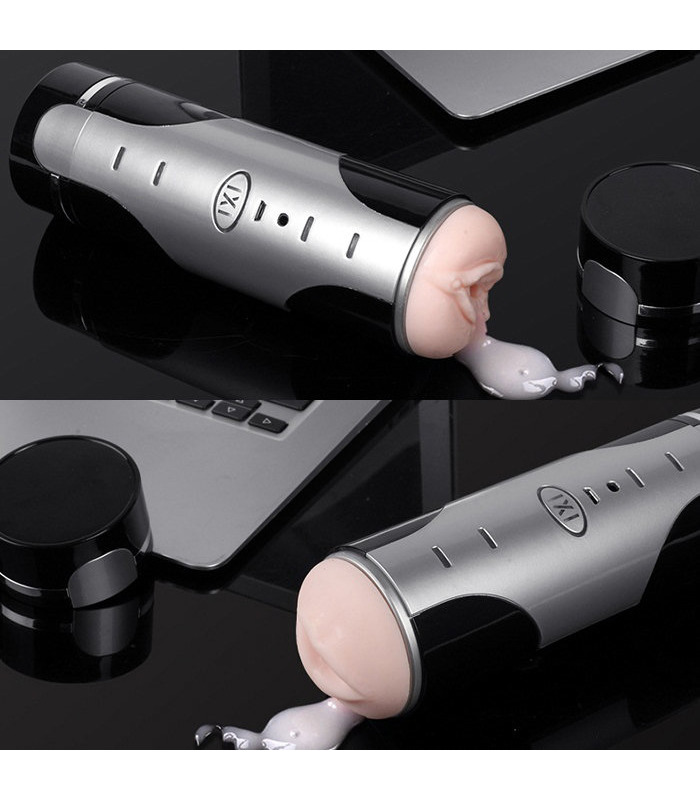 Smart Vibration Rechargeable Male Masturbator Sexual Moans Earphone Available by AiLighter - Silver