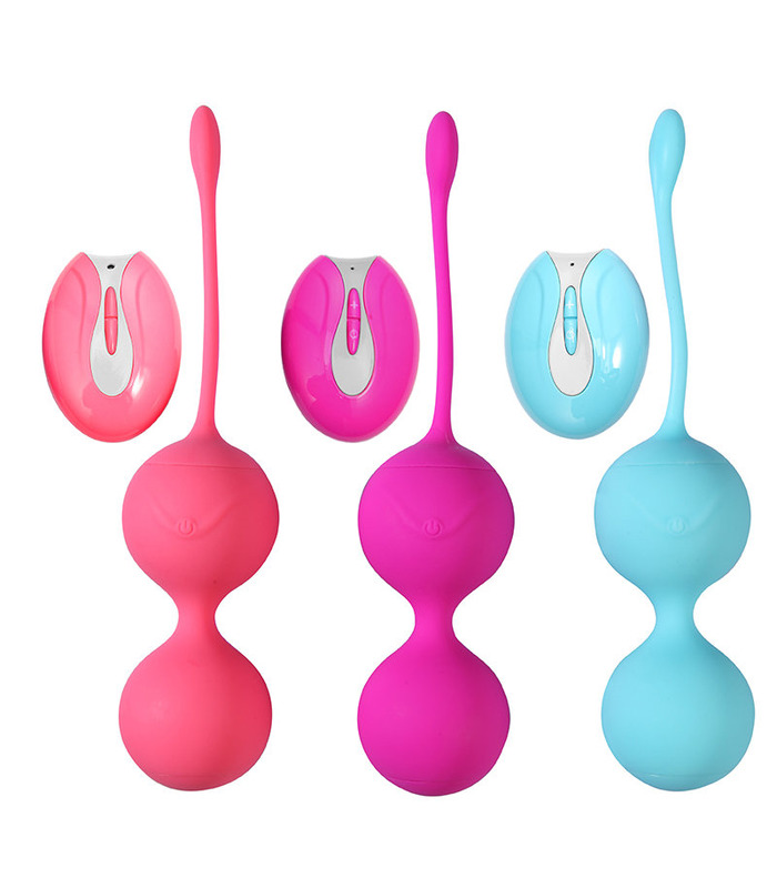 Mehrere Vibration Fernbedienung Kegel Ball Vagina Kontraktion Der Becken-Training - Rose