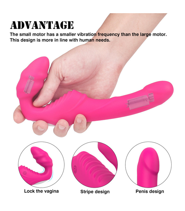 Doppel-Kopf Strapless Strap on-Dildo, G-Punkt Vibratoren, Lesbisch