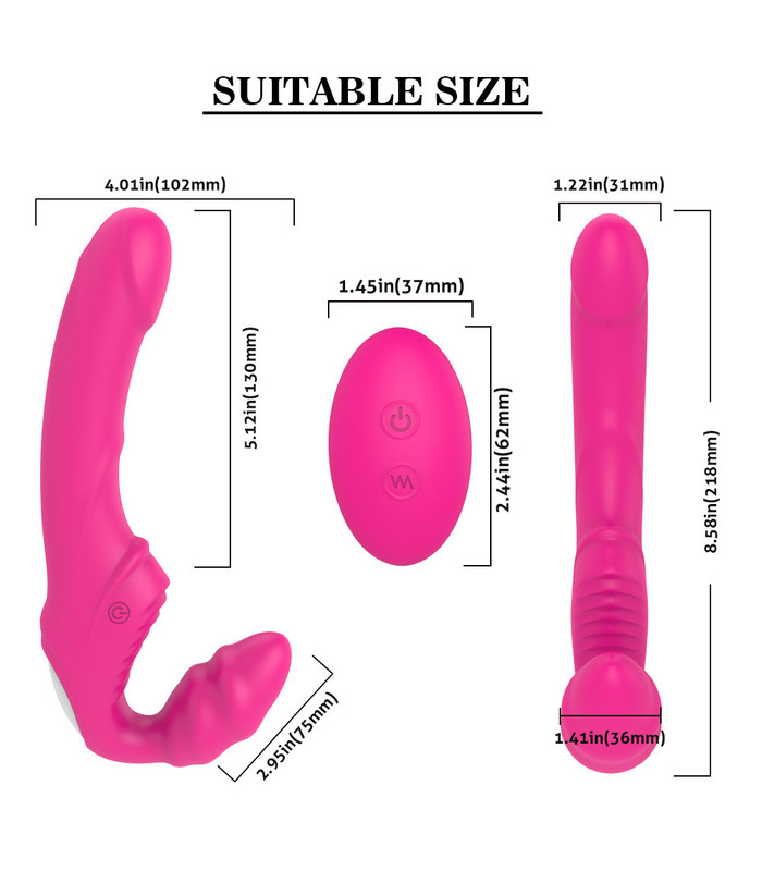 Doppel-Kopf Strapless Strap on-Dildo, G-Punkt Vibratoren, Lesbisch