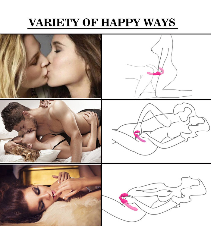 Double Head Strapless Strap on Dildo G-Spot Vibrators For Lesbian