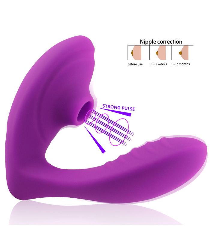 Wireless Klitoris-Saug-Vibrator Tragbar Clit Sucker G-Punkt Massage Weibliche Sex - Spielzeug- Lila