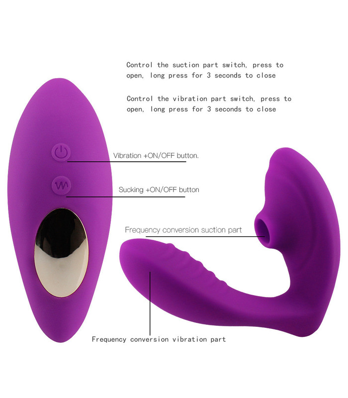 Wireless Clitoral Suction Vibrator Wearable Clit Sucker G Spot Massage Female Sex Toy - Purple