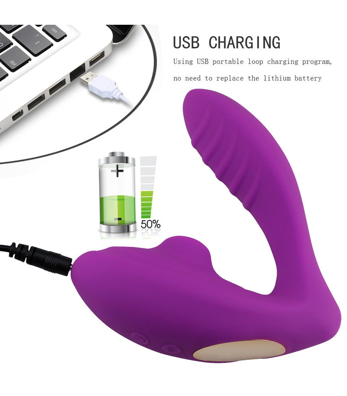 Wireless Clitoral Suction Vibrator Wearable Clit Sucker G Spot Massage Female Sex Toy - Purple