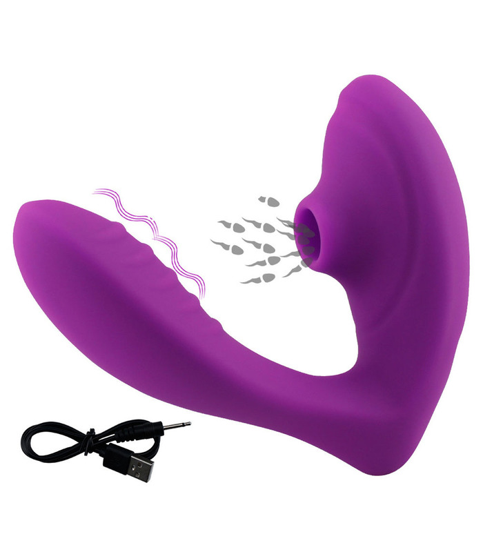 Wireless Klitoris-Saug-Vibrator Tragbar Clit Sucker G-Punkt Massage Weibliche Sex - Spielzeug- Lila