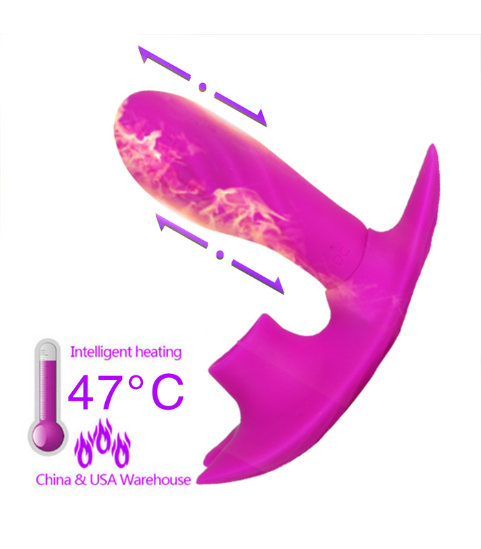 Heating Invisible Wearable Vibrator Wireless Remote Women Clitoral Licking Waterproof Sex Toys