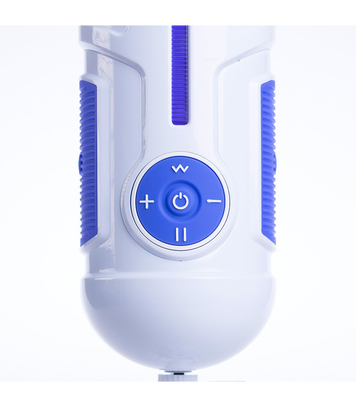 Full Automatic Piston Male Masturbator Realistic Vagina Suction Cup Sexual Moans - Blue