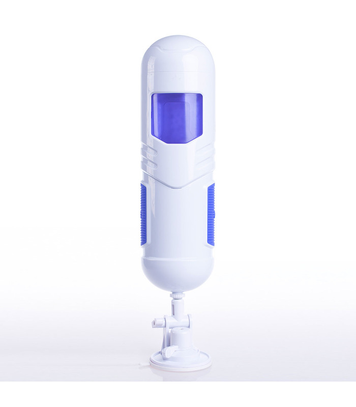 Full Automatic Piston Male Masturbator Realistic Vagina Suction Cup Sexual Moans - Blue