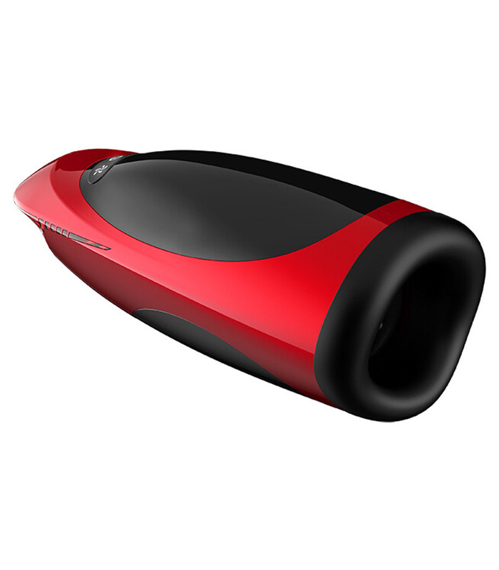 Tongue Licking Rotation Sucking Piston Supercar Male Masturbator by Dibe - Red