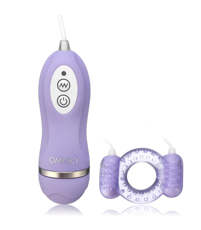 OMYSKY Dual Eggs Remote Control Vibrators With Cock Rings Couples Share Vibrating