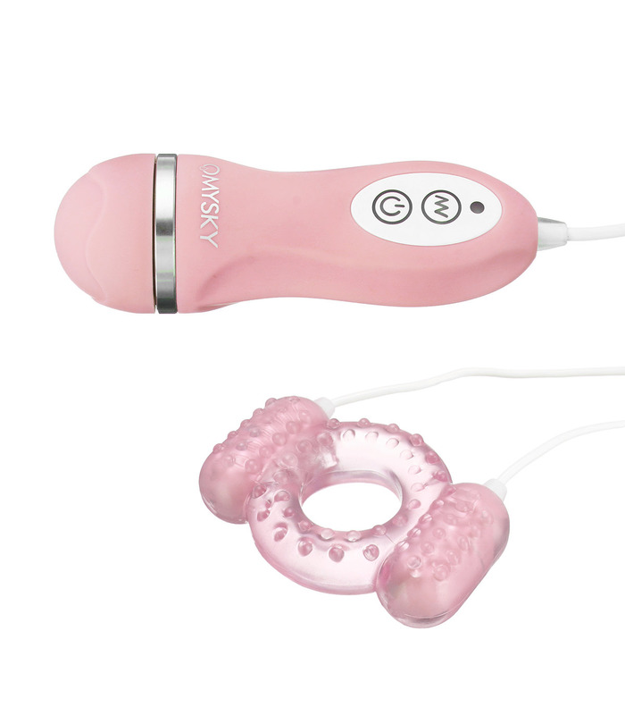 OMYSKY Dual Eggs Remote Control Vibrators With Cock Rings Couples Share Vibrating