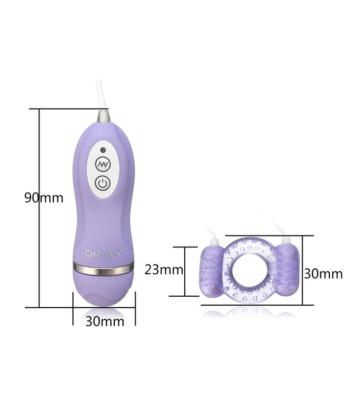 OMYSKY Dual Eggs Remote Control Vibrators With Cock Rings Couples Share Vibrating