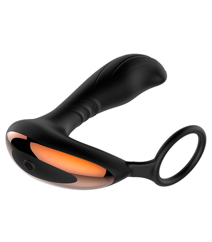 SEXTHROB Remote-Prostata Massager Cock Ring - Schwarz