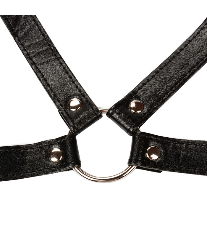 Faux Leder Bondage Fessel Die Nippel Slave-BH Mouth Gag