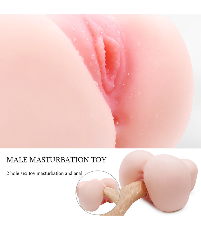 Männliche Masturbator-3D-Sex-Puppe Gefälschte Arsch Realistische Vaginale und Anale Masturbation-Cup Erwachsenen Sex-Spielzeug