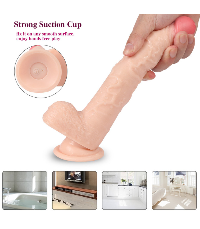 Simulated Penis Female Masturbation Sex Apparatus Massage Stick Masturbator G Spot Vibrator Dildo