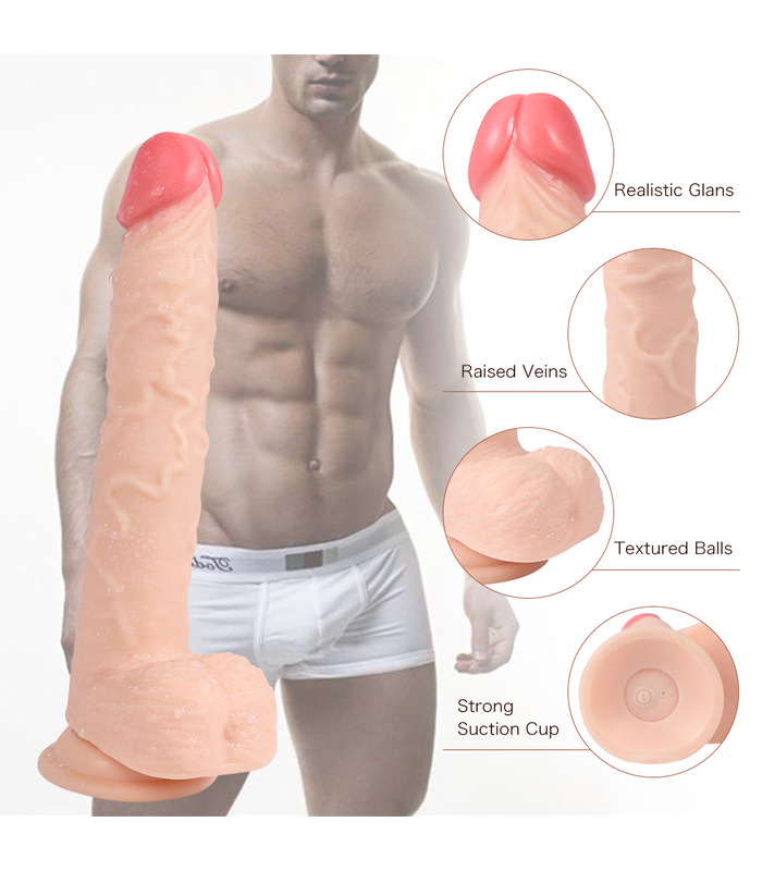 Simulated Penis Female Masturbation Sex Apparatus Massage Stick Masturbator G Spot Vibrator Dildo