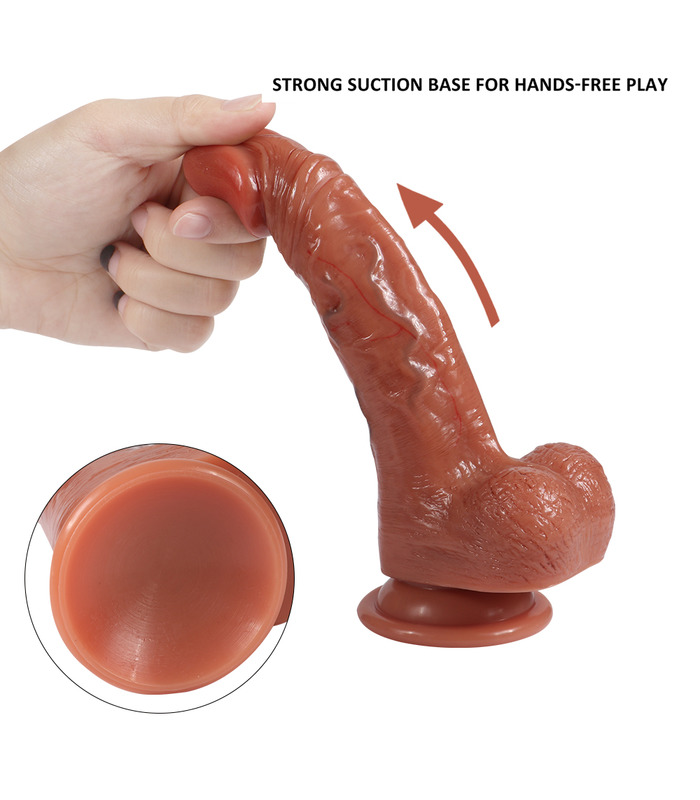 New process double layer hardness liquid silica gel simulation fake small penis with blue veins blood silk adult products