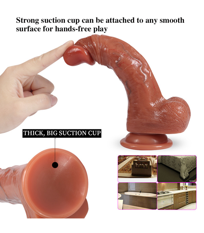 New process double layer hardness liquid silica gel simulation fake small penis with blue veins blood silk adult products