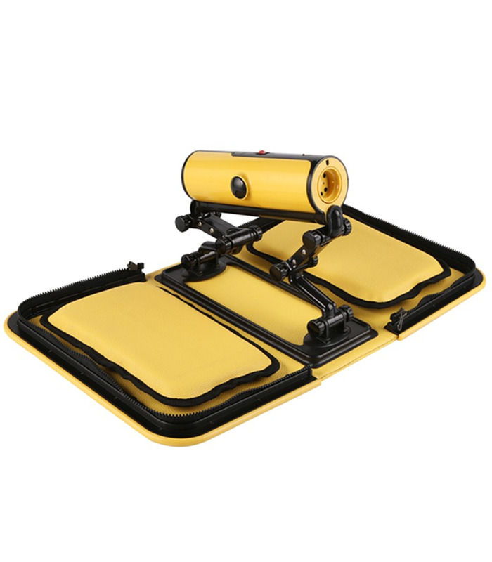 Portable Handbag Sex Machine Yellow Remote Control 3 Vibrations 3 Thrusting Automatic Heat Dildo Sex Love Guns for Women