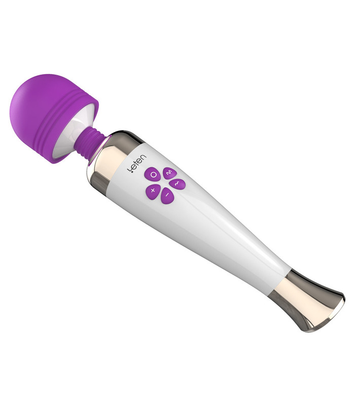 Multi Modes Clitoris Massager 360° Rotate Head Waterproof Magic Wand Vibrator By SEXTHROB - Purple
