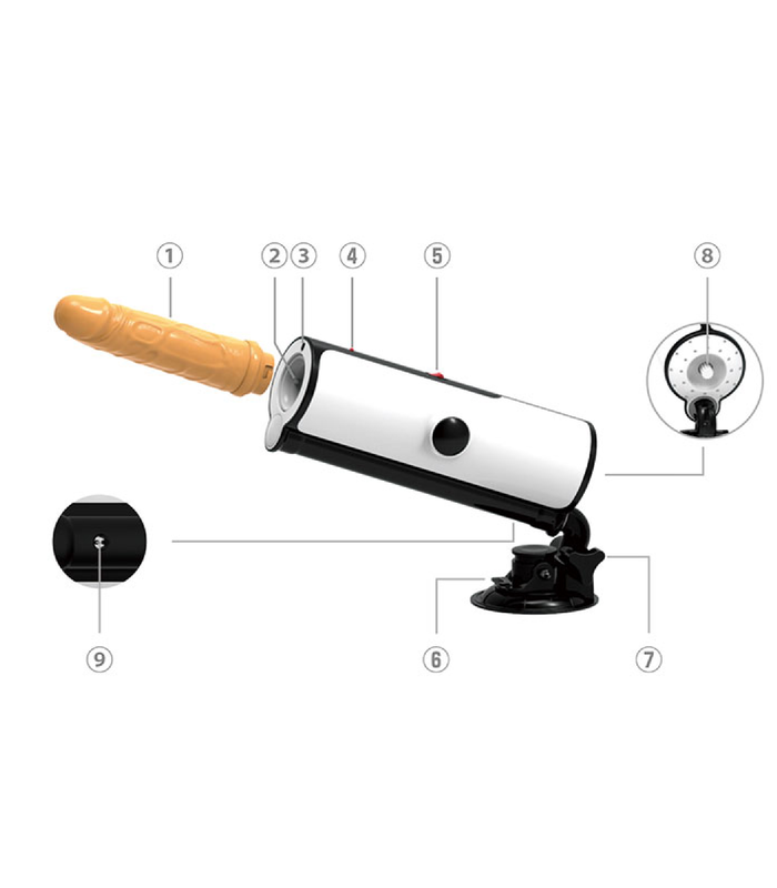 Sex Machine Remote Control Automatische Stieß Vibrationen Heizung-Sex-Möbel, Spielzeug Masturbation Liebe-Maschine für Frauen